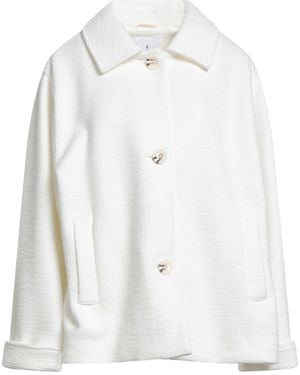 Xandres Jacket Polyester, Cotton, Viscose, Elastane - White
