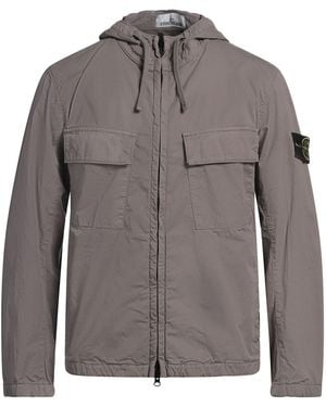 Stone Island Jacket Cotton, Elastane - Gray
