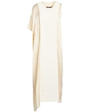 Uma Wang Midi Dress Linen, Viscose, Elastane - White