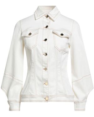 Nenette Denim Outerwear Cotton, Elastomultiester, Elastane - White