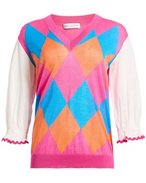 Ballantyne Jumper Cotton - Blue