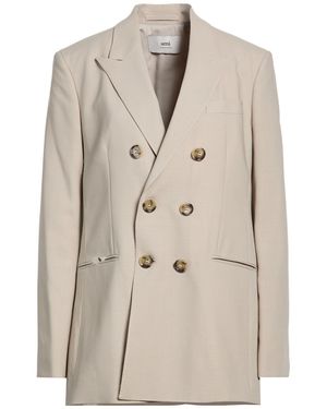 Ami Paris Charcoal Blazer Virgin Wool - Natural