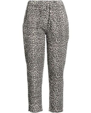 LOU LOU BELLE VILLE PARIS Ivory Pants Cotton - Gray