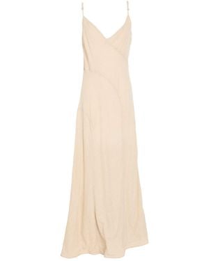 120% Lino Maxi Dress Linen - White