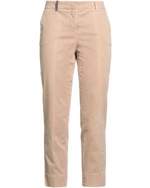 Peserico Pants Cotton, Elastane - Natural