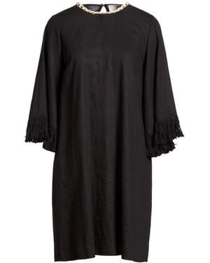 Compagnia Italiana Mini Dress Linen, Viscose - Black