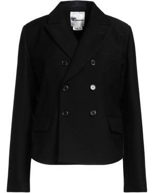 Noir Kei Ninomiya Blazer Wool, Mohair Wool - Black