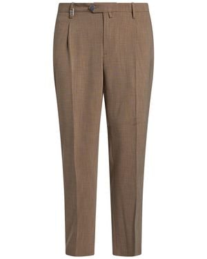 Barbati Sand Trousers Polyester, Viscose, Elastane - Brown