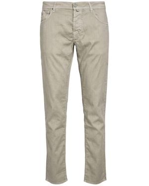 Jacob Cohen Khaki Pants Linen, Cotton, Elastane - Gray