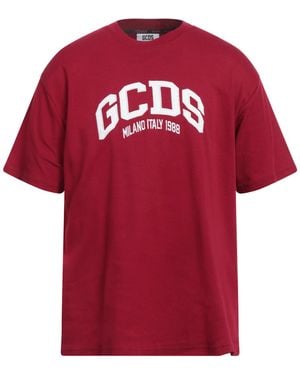 Gcds Burgundy T-Shirt Cotton - Red