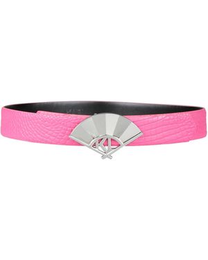 Karl Lagerfeld Fuchsia Belt Cow Leather - Pink