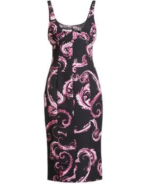 Versace Jeans Couture Midi Dress Polyester, Elastane - Purple