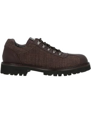 Pollini Dark Ankle Boots Leather, Textile Fibers - Brown