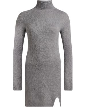ViCOLO Mini Dress Alpaca Wool, Polyamide, Virgin Wool, Elastane - Gray