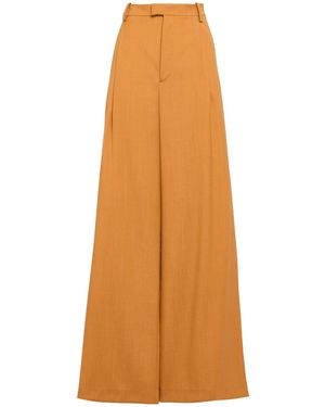 Marni Tan Pants Virgin Wool, Mohair Wool - Orange