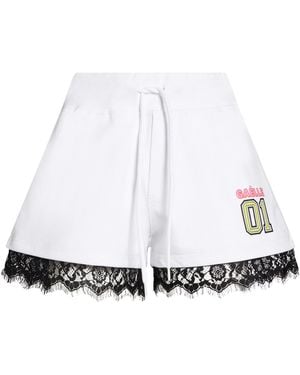 Gaelle Paris Shorts & Bermuda Shorts Cotton, Polyester - White