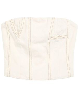 Amiri Ma Bustier Bandeau Top - Natural