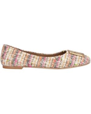Tory Burch Ballet Flats Textile Fibers - White