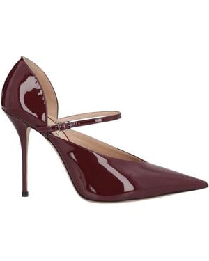 Casadei Burgundy Court Shoes Leather - Purple