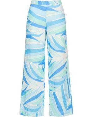MC2 Saint Barth Pants Linen - Blue