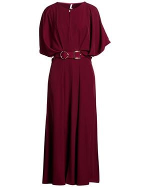 Imperial Burgundy Maxi Dress Polyester, Elastane - Red