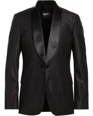 Bikkembergs Blazer Virgin Wool, Silk, Nylon, Elastane - Black