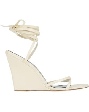 Paris Texas Cream Sandals Leather - Natural