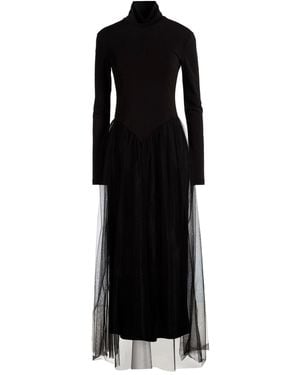 MEIMEIJ Maxi Dress Acetate, Polyamide, Elastane - Black