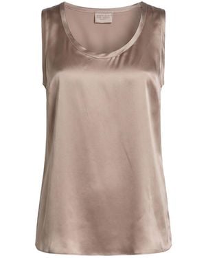Brunello Cucinelli Top Silk, Elastane - Brown