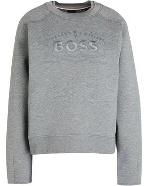 BOSS Sweatshirt Cotton, Polyester, Elastane - Gray