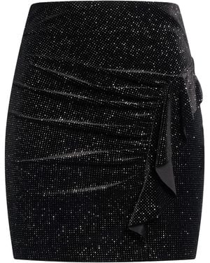 Rinascimento Mini Skirt Polyester, Elastane - Black