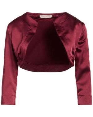 Rinascimento Burgundy Shrug Polyester, Elastane - Red