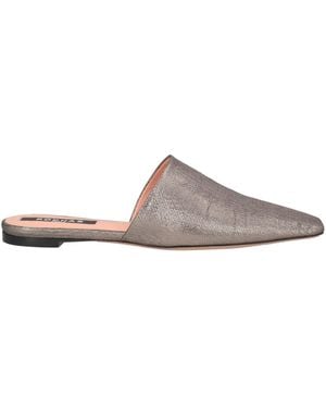 Rochas Bronze Mules & Clogs Textile Fibers - Brown