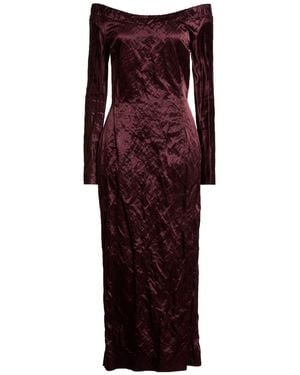 Del Core Maxi Dress Viscose, Cotton, Metallic Fibre - Purple