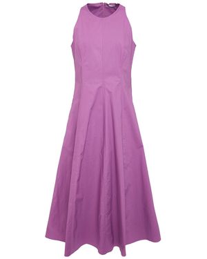 Caliban Mauve Midi Dress Cotton, Elastane - Purple