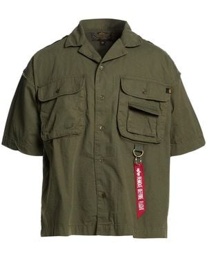 Alpha Industries Military Shirt Cotton, Viscose - Green