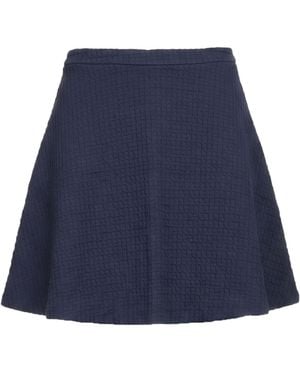 Emporio Armani Mini Skirt Cotton, Polyester, Elastane - Blue