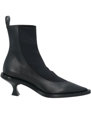 Jil Sander Ankle Boots Leather, Elastic Fibres - Black