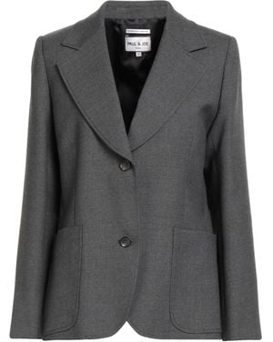 Paul & Joe Charcoal Blazer Wool, Polyester - Black