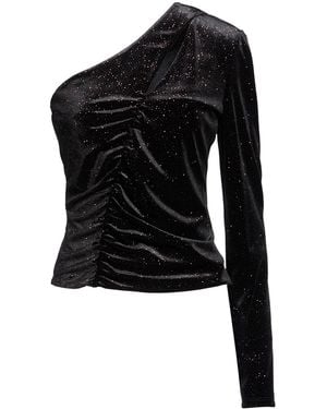 Patrizia Pepe Top Polyester, Elastane - Black