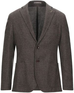 Paoloni Khaki Blazer Virgin Wool - Gray
