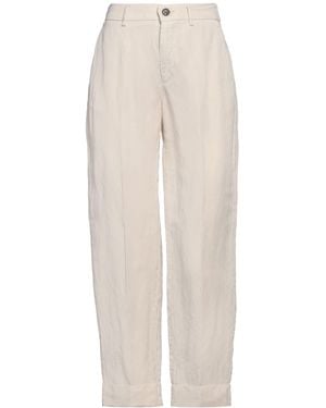 Berwich Ivory Trousers Lyocell, Linen - White