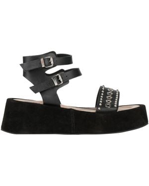 Janet & Janet Sandals Leather - Black