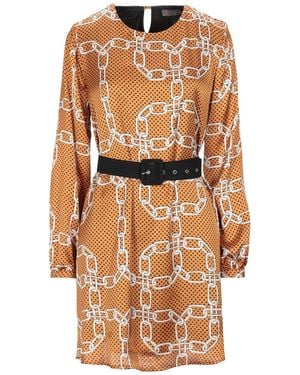 Fly Girl Mini Dress Polyester - Brown