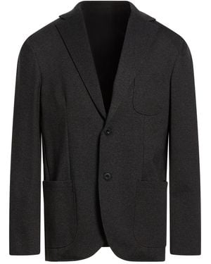 Slowear Charcoal Blazer Viscose, Polyamide, Polyester, Elastane - Black