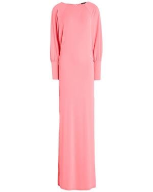 Patrizia Pepe Coral Maxi Dress Acetate, Polyamide, Elastane - Pink
