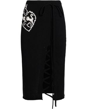 Twinset Marco Rambaldi X Midi Skirt Polyamide, Wool, Viscose, Polyester, Cashmere - Black