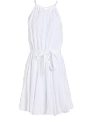 120% Lino Minivestido - Blanco
