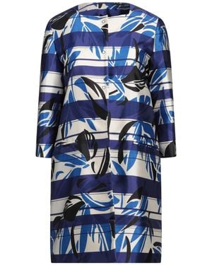 Hanita Overcoat & Trench Coat Acetate, Viscose - Blue