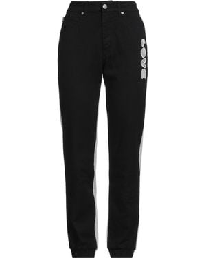 Love Moschino Trousers Cotton, Elastane - Black